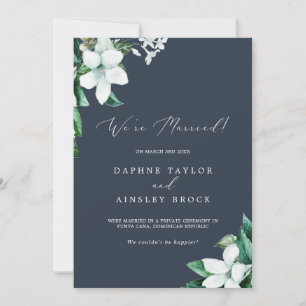 Invitación de Elopement Azul de la Marina de Guerr