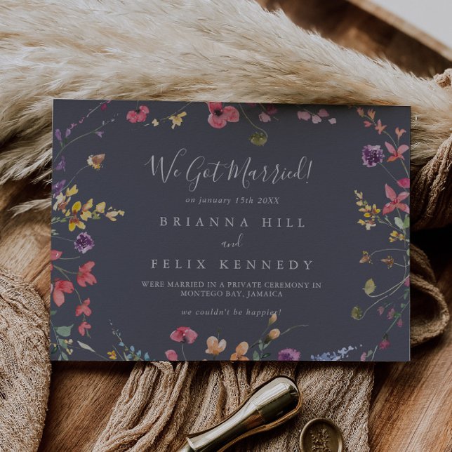 Invitación de Elopement Blue Classic (Subido por el creador)