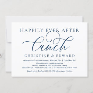 Invitación de Elopement de Boda, Almuerzo Feliz pa