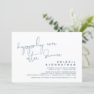 Invitación de Elopement de Boda, Cena Feliz para S