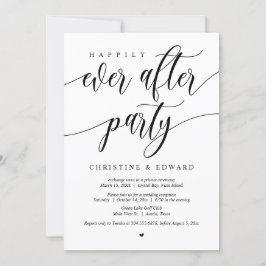Invitación de Elopement de Boda, Fiesta de Felices