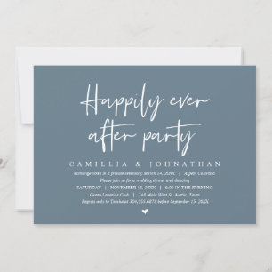 Invitación de Elopement de Boda, Fiesta Felices pa