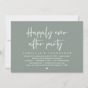 Invitación de Elopement de Boda, Fiesta Feliz para