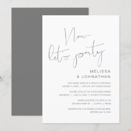 Invitación de Elopement de Boda Moderna, Ahora Vam