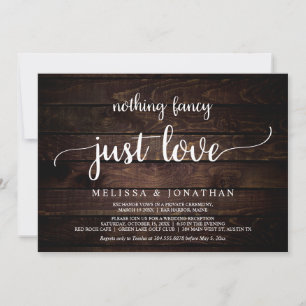 Invitación de Elopement de Boda, Nada Elegante Sol