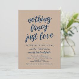 Invitación de Elopement de Boda, Nada Lujoso, Solo