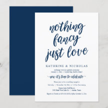Invitación de Elopement de Boda, Nada Lujoso, Solo