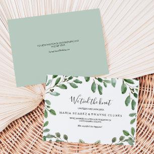 Invitación de Elopement de Eucalipto Verde Tropica
