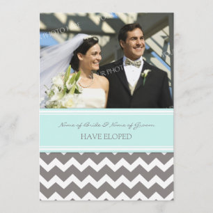Invitación de Elopement de Foto de Chevron Gris Az