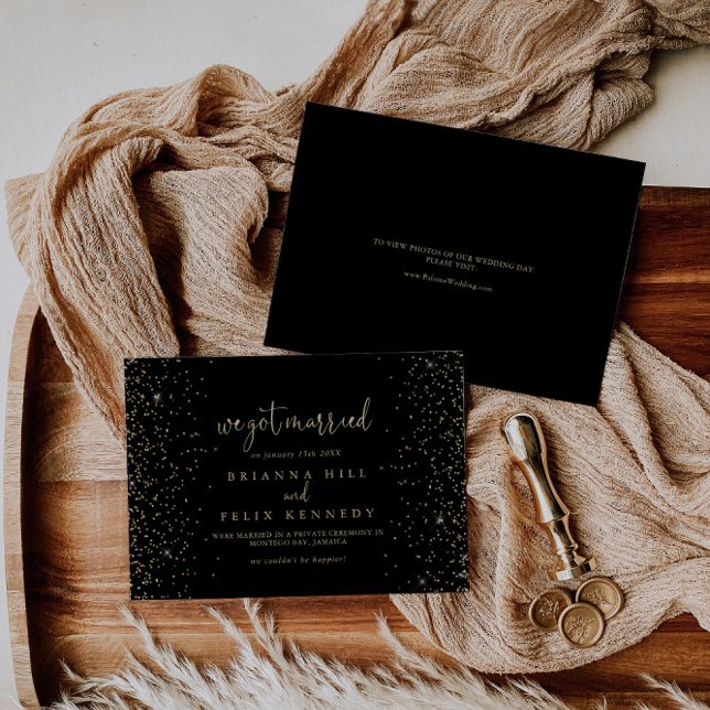 Invitación de Elopement de Guiones de Fancy de Con (Subido por el creador)