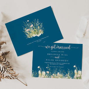 Invitación de Elopement de la Marina Wildflower de