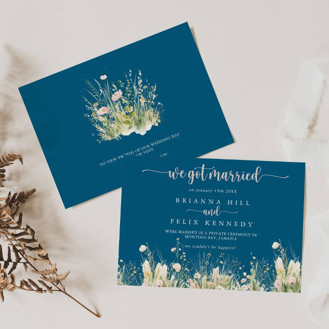 Invitación de Elopement de la Marina Wildflower de (Subido por el creador)