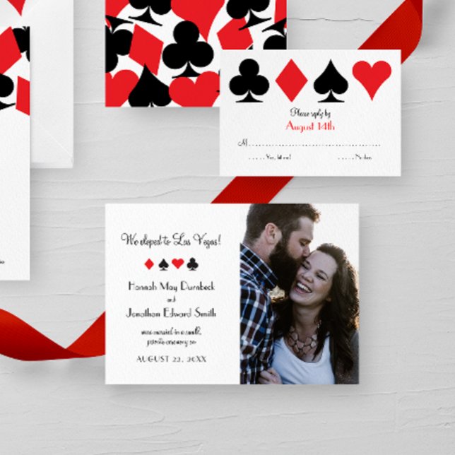 Invitación de Elopement de Las Vegas Red Black (Subido por el creador)