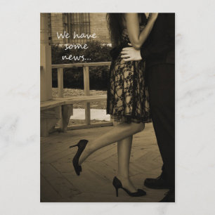 Invitación de Elopement de una pareja elegante