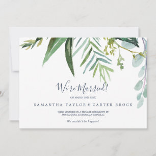 Invitación de Elopement de Verdeles de Verano