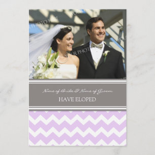 Invitación de Elopement Fotográfico Lilac Gray Che