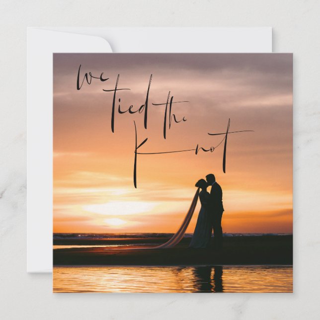 Invitación de Elopement Knot Photo (Anverso)