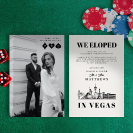 Invitación de Elopement Las Vegas elegante y diver