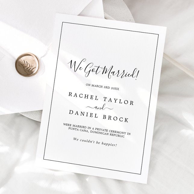 Invitación de Elopement minimalista (Subido por el creador)