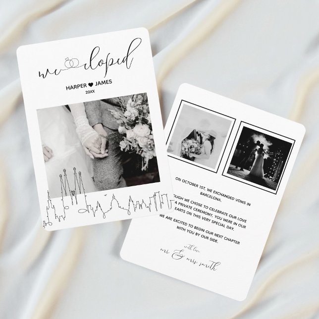 Invitación de Elopement moderna | Barcelona (Subido por el creador)
