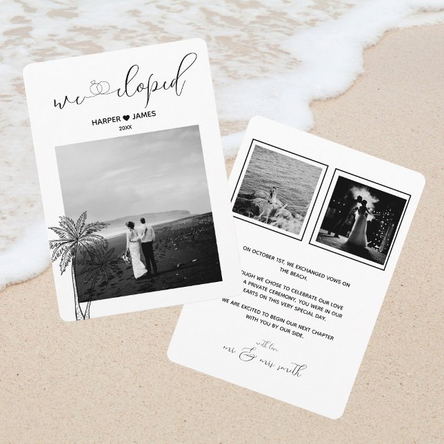 Invitación de Elopement moderna | Boda en la playa (Subido por el creador)