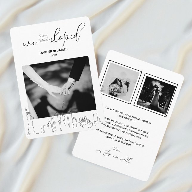 Invitación de Elopement moderna | Nueva York (Subido por el creador)