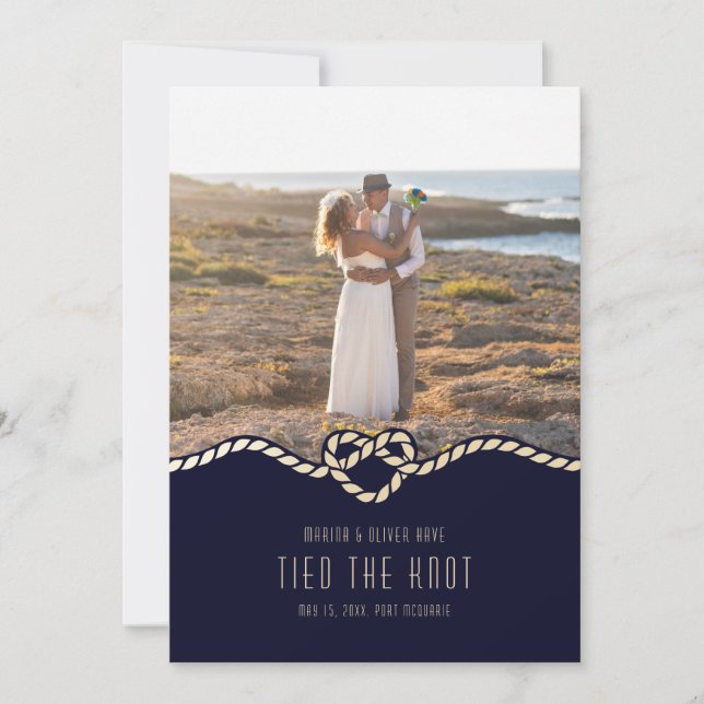 Invitación de Elopement Nautical (Anverso)