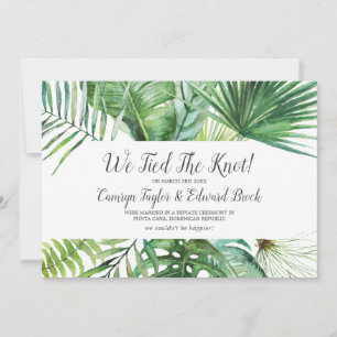 Invitación de Elopement Palm Tropical Salvaje