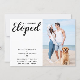 Invitación de Elopement personalizado Boda de Perr