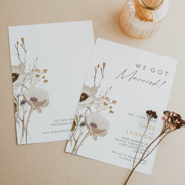 Invitación de Elopement Whimsical Wildflower (Subido por el creador)