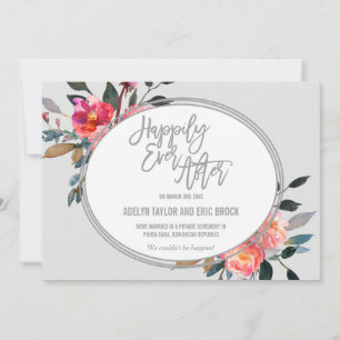 Invitación de Elopement Wreath de la flor de invie