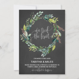 Invitación de Elopement Wreath Foliage de Chalkboa