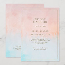 Invitación de elóstico de color de agua de verano