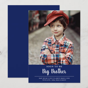 Invitación de embarazo azul del Gran Hermano