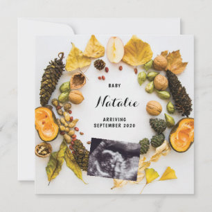 Invitación de embarazo Calabaza Caída Otoño