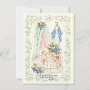 Invitación de embarazo católica Niño o Chica