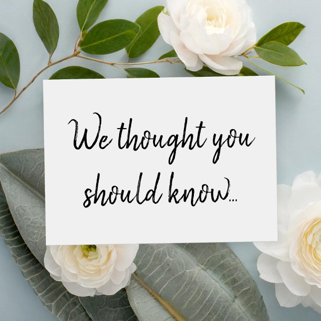 Invitación de Embarazo con Guión Elegante Moderno (Subido por el creador)