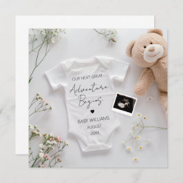 Invitación de embarazo de aventura moderna