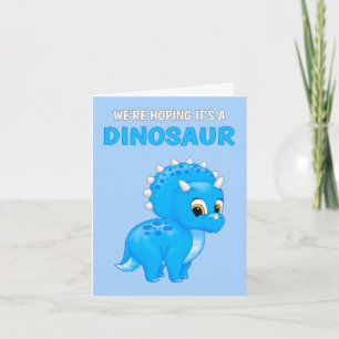 Invitación de embarazo de bebé de dinosaurios cura