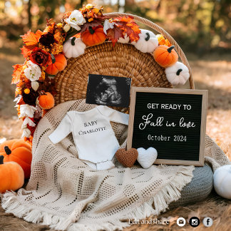 Invitación de embarazo de calabaza de otoño
