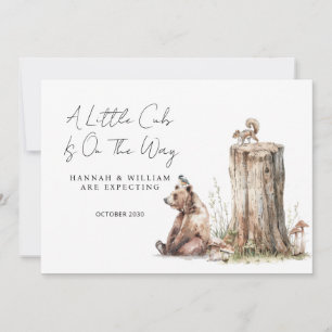 Invitación de embarazo de Cub de Oso de Woodland