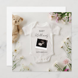 Invitación de embarazo de flores silvestres