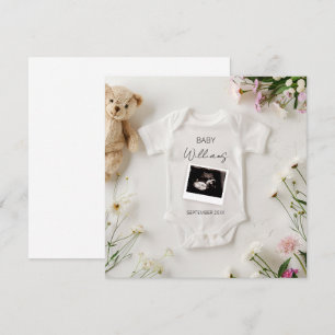 Invitación de embarazo de flores silvestres