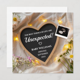 Invitación de embarazo de flores silvestres