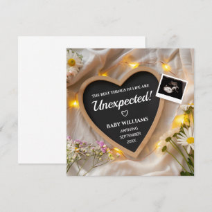 Invitación de embarazo de flores silvestres