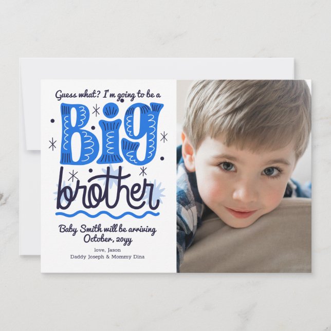 Invitación de embarazo de Gran Hermano (Anverso)