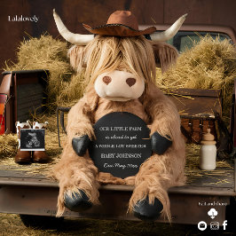 invitación de embarazo de granja de vacas de monta