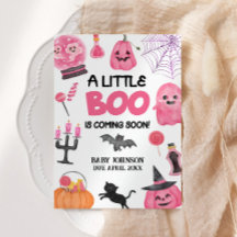 Invitación de embarazo de Halloween