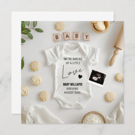 Invitación de embarazo de hormigón minimalista