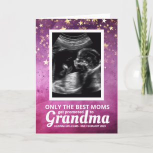 Invitación de embarazo de la abuela con ultrasonid